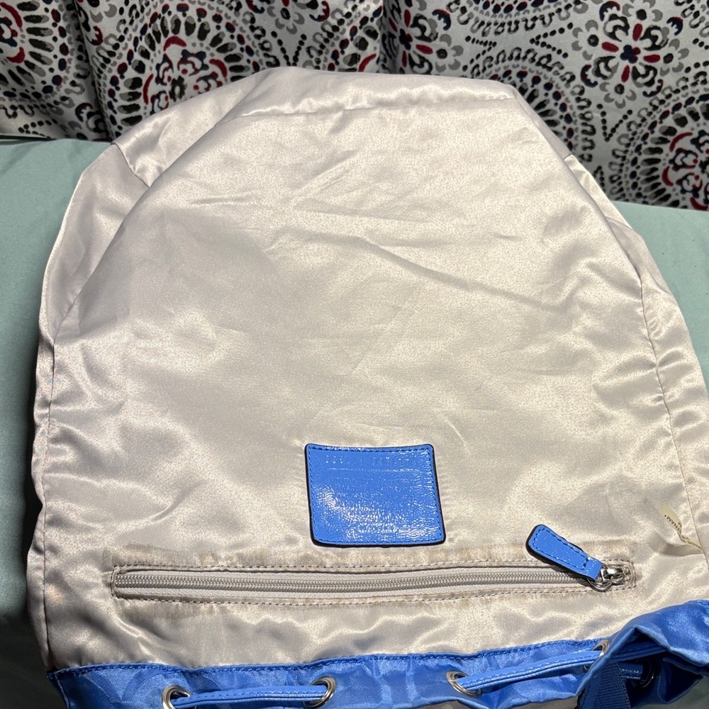 COACH Signature Optic Nylon Drawstring Backpack – Periwinkle Blue (A1360-F77350) - Picture 12 of 14